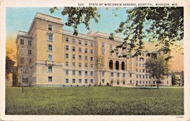 MADISON-STATE Of Wisconsin General Hospital Postcard 1920s - £6.80 GBP