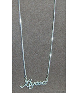 925 Sterling Silver Name Necklace - Name Plate - ALYSSA 17&quot; Chain w/Pendant - £47.19 GBP