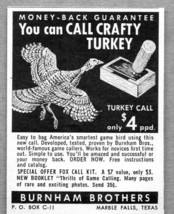 1965 Print Ad Burnham Brothers Turkey Game Calls Marble Falls,TX - $9.28