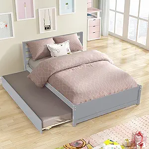 Full Bed With Trundle, Grey - $546.99