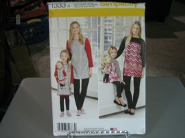 Simplicity 1333 Mom & Girl Tunic, Leggings & Doll Clothes Pattern - XS-XL/3-8 - $11.01