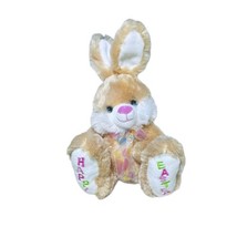 Dan Dee 14&quot; Plush Hoppy Hopster Brown Collector Choice Easter Rabbit Embroidered - £54.07 GBP