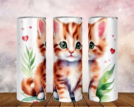 Skinny Tumbler with Straw, 20oz/30oz, Cat awd-414 - £28.59 GBP+