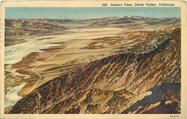 Linen Postcard CA Da237 Cancel 1937 Dantes View Death Valley Album Damage - $6.93