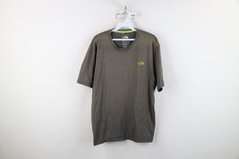 The North Face Mens Large Distressed Spell Out Short Sleeve T-Shirt Gree... - $19.75