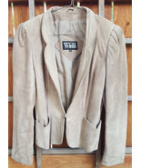 Vtg WINLIT Leather Jacket/Coat-Button Up-Tan-Size 7-8-Pockets-Horse Ridi... - €39,72 EUR