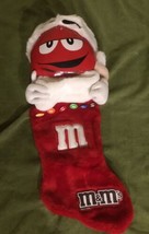 Red M&amp;M&#39;s 3D Christmas Stocking Awesome MINT - £18.99 GBP