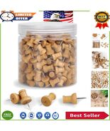 Natural Wood Push Pins - 240 Decorative Thumb Tacks for Cork Boards &amp; Cr... - $455.80 MXN