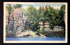 Cave of the Winds, Starved Rock State Park, Illinois Linen PC 1941 9A-H2165 - £6.38 GBP