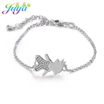 Juya Handicraft Women&#39;s Bracelets Supplies Mama+Boy+Girl Link Chains Bracelets F - £12.01 GBP