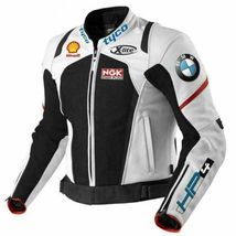 BMW New Men Motorbike Leather Jacket Motorcycle Bikers Racing Sports Jackets - £117.20 GBP
