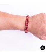 Kavak - Handmade Fearless Red Leather Adjustable Women&#39;s Bracelet - £19.12 GBP