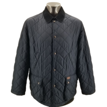 Vintage Polo Ralph Lauren Quilted Jacket Old Money Style Blue Mens Corduroy Sz L - $108.93