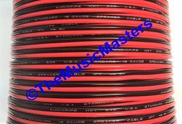 18 Gauge 30&#39; ft SPEAKER WIRE Red Black Cable Car Audio Home Stereo 12V D... - £8.20 GBP
