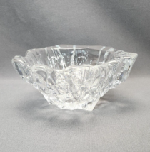 Crystal Bowl SAK Mats Jonasson Lead Crystal 6.5&quot; Sweden Scandinavian Art... - £58.74 GBP