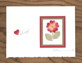 Red Always Flower in &quot;Frame&quot; No.2 Greeting ​Card - £5.58 GBP