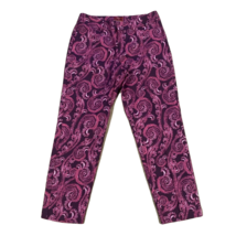 Merona Straight Leg Casual Pants ~ Sz 6 ~ Purple ~ High Rise ~ 26.5&quot; Inseam  - £14.11 GBP