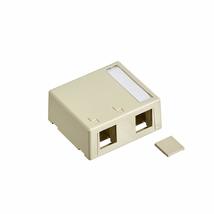 Leviton 41089-2IP QuickPort Surface Mount Housing, 2-Port, Ivory, Includes 1 Bla - £4.67 GBP