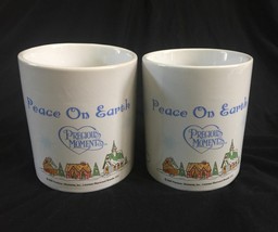 Precious Moments Peace On Earth Holiday Mugs Sherwood Lot of 2 Christmas... - $9.89