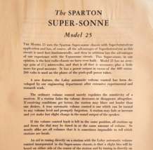 1931 Sparton Radio Super-Sonne Model 25 Info Advertisement Catalog Page ... - $371.81 MXN