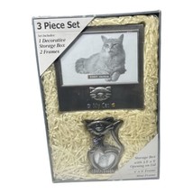 2 Cat Kitten Frames with Storage Box New With Tags - £20.68 GBP