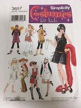 Simplicity 3657 Sewing Pattern, Girls&#39; Costumes, Size A (7,8,10,12,14) - £10.08 GBP