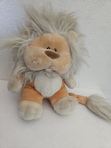 Vintage Mattel Emotions Hastings Lion Plush Stuffed Animal Tan Grey - £8.89 GBP