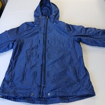 LL Bean #293745 Misses Size M Reg Blue Hoodie Full Zip Nylon Jacket Pockets  image 11