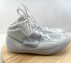 Nike Fury Wrestling Shoes Mens Size 7.5 White Silver Metallic MMA Combat... - $59.49