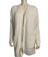 Modern Soul Off White Ribbed Knit Open Cardigan Size XS - €20,37 EUR