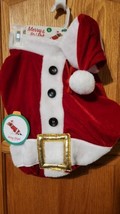 Merry &amp; Bright Dog Pet Santa Clause Costume Dress - Size Lg - £10.87 GBP