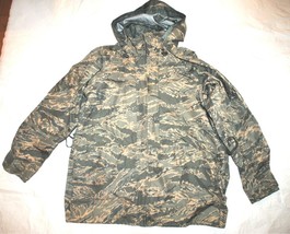 Genuine Usaf Apecs Abu Gore Tex Tiger Stripe All Purpose Parka - Large Long #2 - £79.11 GBP