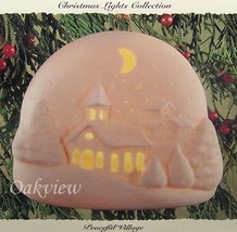 Hallmark 1994 Peaceful Village Christmas Lights Collection Porcelain Orn... - $13.95