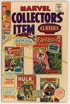 Marvel Collectors’ Item Classics 11 FN 6.5 Silver Age Marvel 1967 FF TOS Hulk  - £17.12 GBP