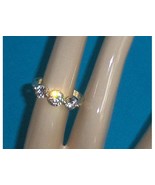 3 CZ Simulated Diamond Ring Size 8-1/2 Sterling Silver Today Tomorrow Fo... - €34,46 EUR