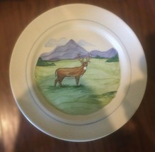 Emerson Creek Deer Landscape Scene Pottery Plate 2008 - $25.00