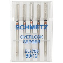 Schmetz ELX705 Serger Needles, Size 12/80 5/Pkg - $15.99