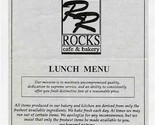 Red Rocks Cafe &amp; Bakery Menu Providence Road Charlotte North Carolina 1993 - $15.84