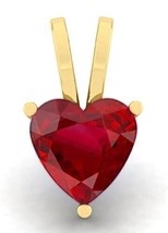 9.25 Ratti / 8.50 Carat Natural AA++ Quality Ruby Manik Heart Shape Locket Certi - £39.77 GBP