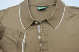 PRISTINE VTG Bobby Jones Made in Italy Light Brown Cotton Golf Polo Shir... - $62.99