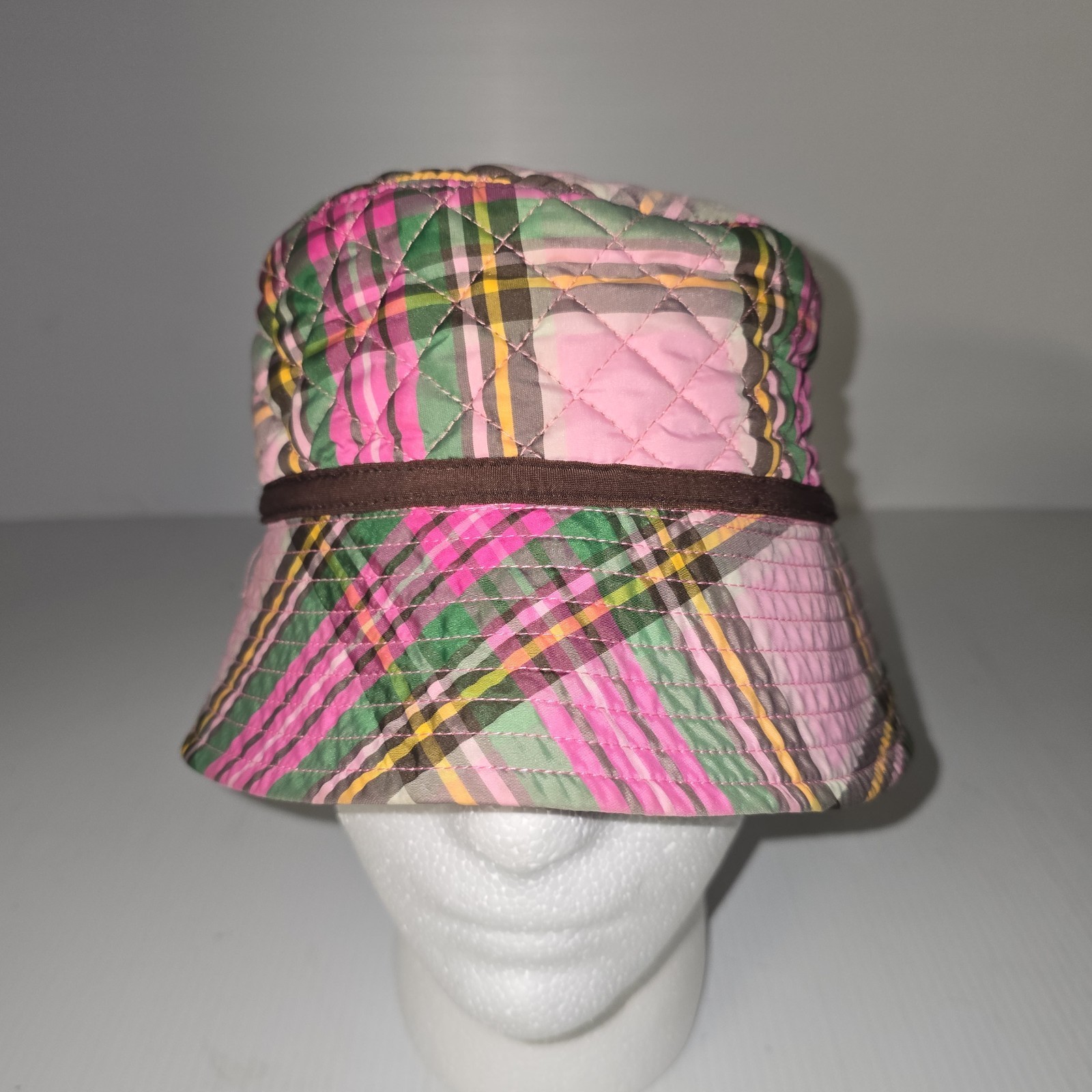 Lands&#39; End-PRIMALOFT-Women&#39;s Multicolored Pink Bucket Hat Cap Small-Medium - £10.71 GBP