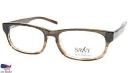 New Savvy 384 Olhrn Olive Horn Eyeglasses Glasses Frame 54-16-140 B34mm - £39.49 GBP