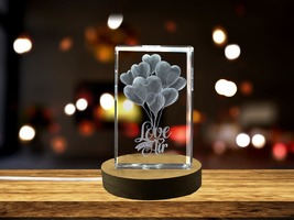 LED Base included | Love is in the Air 3D Engraved Crystal 3D Engraved Crystal - £31.46 GBP+