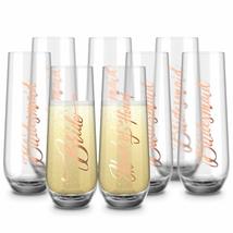 Bridesmaid Wine Glasses, Kook Bachelorette Party Champagne Glasses, 9.4 Oz (Brid - £17.16 GBP