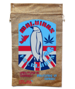 MALVINAS FALKLAND PENGUIN MARIJUANA BURLAP BAG 59 british travel ISLAND ... - $21.86 CAD