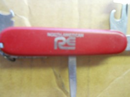 Victorinox Camper Swiss Army knife, red , split  corkscrew, North American RE - £9.59 GBP