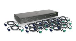 Iogear 16-Port Usb PS/2 Combo Kvm Switch w/Full Set Of Cables, (GCS1716KITU),Bla - £582.35 GBP