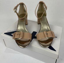 Anne Klein Sport  Bandolino Patent Pink Cream Heel Pump Open Toe Size 6M... - $29.69