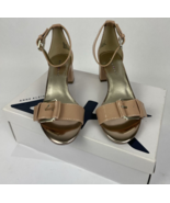 Anne Klein Sport  Bandolino Patent Pink Cream Heel Pump Open Toe Size 6M... - $40.74 CAD