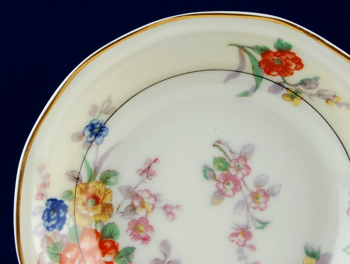 Theodore Haviland Jewel Fruit or Dessert Bowl Cream Rim w Floral Limoges Unused Item image 3